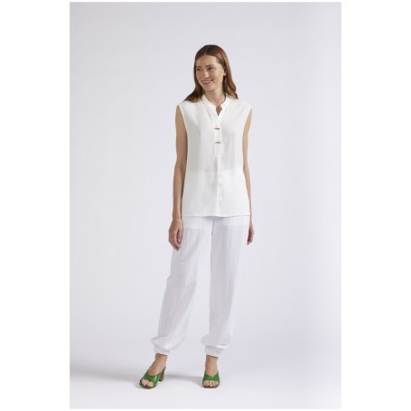 Cafe Noir BLUSA SMANICATA IN MAROCAIN DI VISCOSA - C7JC0132