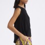 Cafe Noir BLUSA SMANICATA CON SPALLE INCRESPATE  IN MAROCAIN DI VISCOSA - C7JC0134