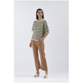 Cafe Noir MAGLIONCINO CROCHET A MANICHE CORTE - C7JM0182