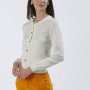 Cafe Noir CARDIGAN GIROCOLLO FILATO MISTO VISCOSA - C7JM0188