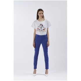 Cafe Noir PANTALONE  SLIM  TINTO CAPO - C7JP0167