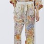 Cafe Noir PANTALONE BIMATERIALE CON DAVANTI STAMPATO - C7JP0171