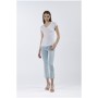 Cafe Noir T SHIRT SCOLLO A V CON PLACCHETTE ALLE SPALLE - C7JT0152