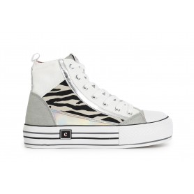 Cafe Noir SNEAKERS MID PATCHWORK ZEBRA - C1DM9133