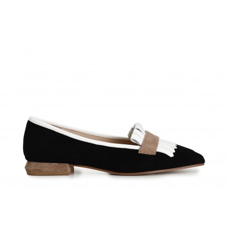 Cafe Noir MOCASSINO IN PELLE SCAMOSCIATA CON FRANGIA - C1ED5003
