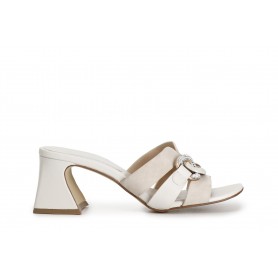 Cafe Noir CIABATTA IN CAMOSCIO E NAPPA CON ACCESSORIO CATENA - C1LC5927