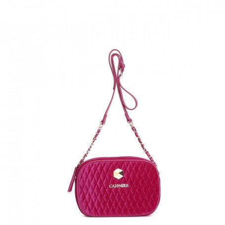 Cafe Noir CAMERA BAG IN VELLUTO TRAPUNTATO CON ACCESSORI ESAGONALI - C3NH0502