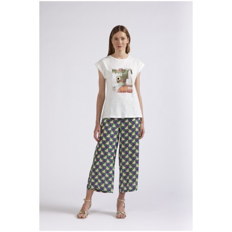 Cafe Noir TSHIRT SMANICATA STAMPATA - C7JT0186