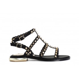 Cafe Noir SANDALO DOPPIA FIBBIA CON BORCHIE SFACCETTATE - C1GD9005