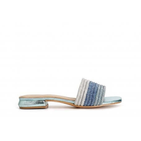 Cafe Noir CIABATTA CON MIGNONS STRASS EFFETTO LAMINATO - C1XA9012