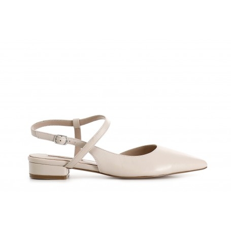 Cafe Noir BALLERINA CON LACCIO ASIMMETRICO IN PELLE - C1XV4105