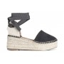 Cafe Noir SCARPA IN TESSUTO CON ALLACCIATURA SCHIAVA SU ZEPPA CORDA - C1XA9010