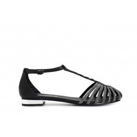 Cafe Noir SANDALO IN PELLE CON MIGNON STRASS - C1XB1007