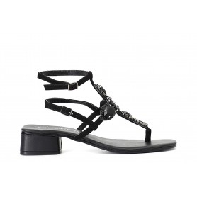 Cafe Noir SANDALO INFRADITO IN CAMOSCIO CON ACCESSORIO GIOIELLO - C1XB1018