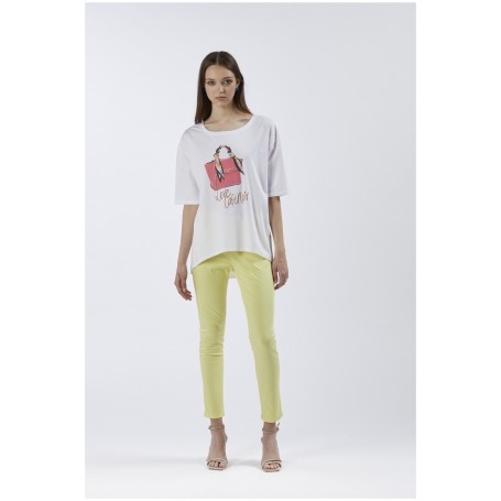 Cafe Noir TSHIRT OVER STAMPA BORSA - C7JT0164