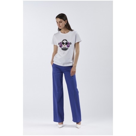 Cafe Noir TSHIRT STAMPA VOLTO CON OCCHIALI - C7JT0174
