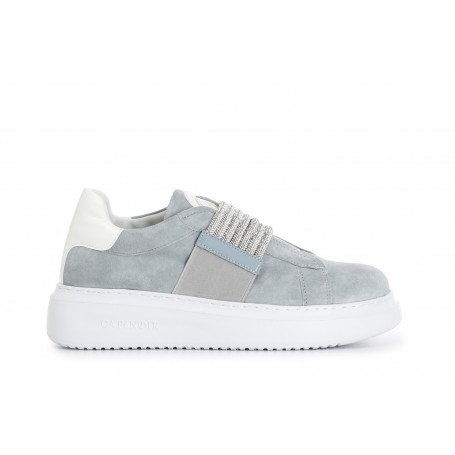 Cafe Noir SNEAKERS IN CAMOSCIO CON FASCIA STRASS - C1DE5015