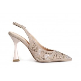 Cafe Noir DECOLLETE' APERTA DIETRO IN CAMOSCIO CON MICRO BORCHIE - C1NA4095