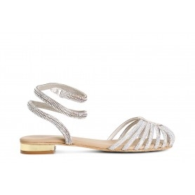 Cafe Noir SANDALO IN PELLE E STRASS A GABBIA - C1XB1009