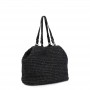 Cafe Noir TOTE A LAVORAZIONE CROCHET CON CHARM COLORATO A CUORE CON BORDO IN RAFIA - C3VA0601