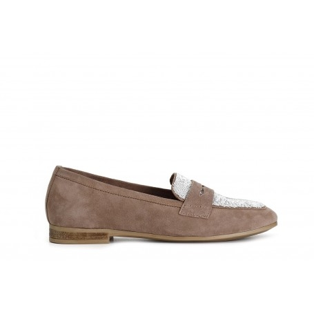 Cafe Noir MOCASSINO IN PELLE SCAMOSCIATA CON VASCHETTA STRASS - C1EG6211