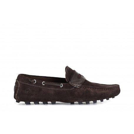 Cafe Noir MOCASSINO IN PELLE SCAMOSCIATA CON PASSANTE SUOLA DRIVER - C1TR6111