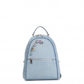 Cafe Noir ZAINO IN DENIM SFRANGIATO CON FIORI DI PIETRE E STRASS - C3JB0003