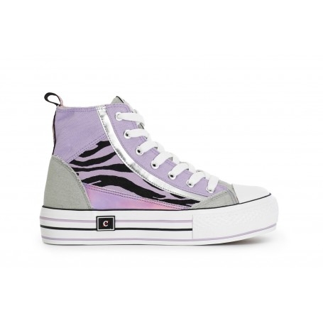 Cafe Noir SNEAKERS MID PATCHWORK ZEBRA - C1DM9133