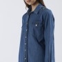 Cafe Noir CAMICIA DRITTA MANICHE LUNGHE IN CHAMBRAY - C7JC0118