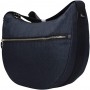 Borbonese LUNA MEDIUM IN JET OP marrone classico con tasca esterna chiusura zip