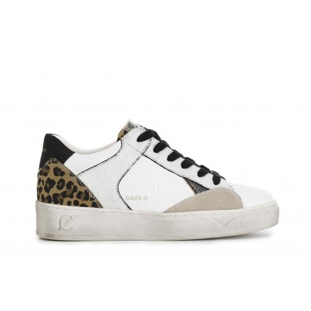 Cafe Noir SNEAKERS IN PELLE E PELLE SCAMOSCIATA CON RIPORTI EFFETTO METALLICO - C1DA1031