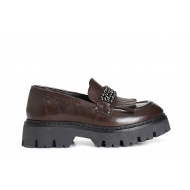 Cafe Noir MOCASSINO CON FRANGE IN PELLE CON ACCESSORIO - C1FC2005