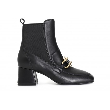 Cafe Noir TRONCHETTO IN PELLE CON ELASTICO E ACCESSORIO  TACCO 60 - C1XV1122