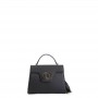 Cafe Noir BORSA A MANO CON PATTINA IN SAFFIANO CON LOGO OVALE  SMALTATO IN TONO - C3TA0701