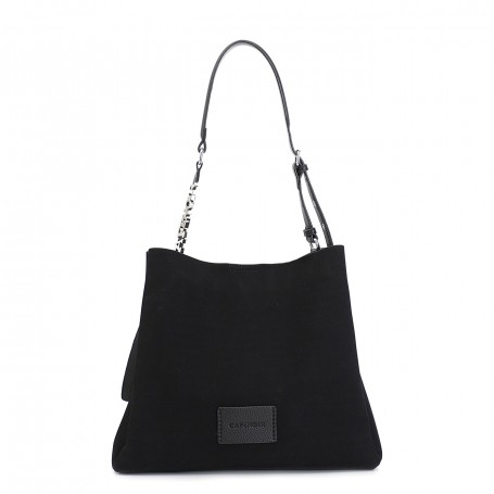 Cafe Noir BORSA A SPALLA IN EFFETTO SUEDE CON GRANDE LETTERING SULLA TRACOLLA REGOLABILE C - C3YH0720