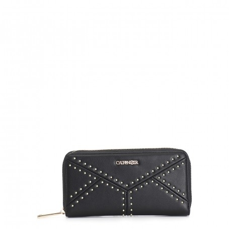 Cafe Noir PORTAFOGLIO ZIP ROUND CON LAVORAZIONE PATCHWORK CON APPLICAZONE DI MICRORIVETTI - C4AN0715