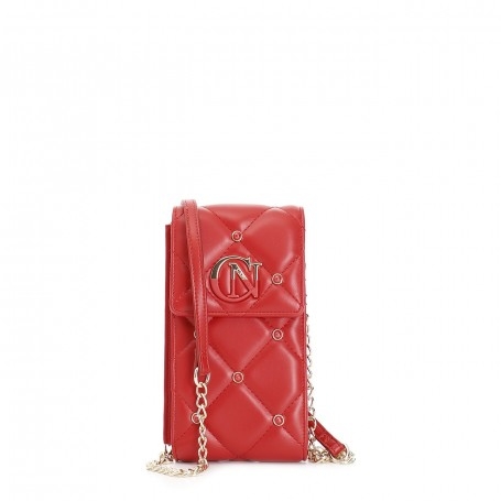 Cafe Noir PORTACELLULARE CON PATTINA CON APPLICAZONE DI RIVETTI COLORATI E LOGO BICOLORE - C4AO0719