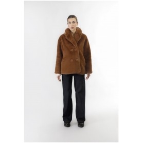 Cafe Noir GIACCONE DOPPIOPETTO SIMILPELLICCIA - C7JG0031