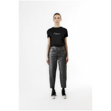 Cafe Noir PANTALONE COCOON LAMINATO - C7JJ0164