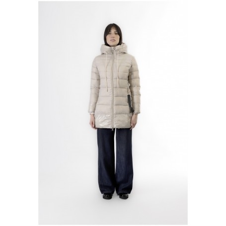 Cafe Noir PIUMINO LUNGO TESSUTO LUCIDO E OPACO - C7JN0083