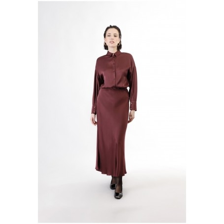 Cafe Noir GONNA IN RASO TINTO CAPO - C7JO0057