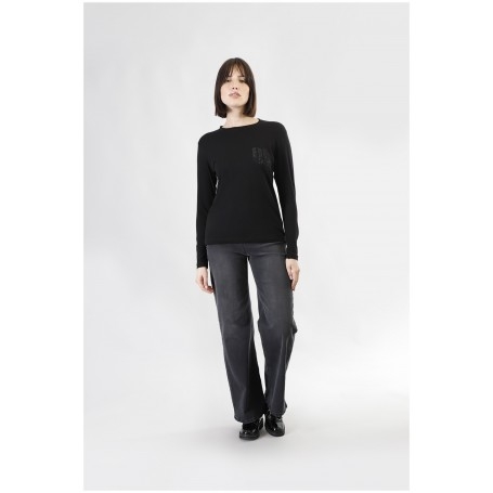 Cafe Noir TSHIRT MANICA LUNGA CON LOGO BE NOIR - C7JT0188