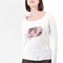 Cafe Noir TSHIRT MANICA LUNGA STAMPA BORSETTA - C7JT0193