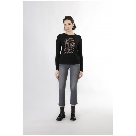 Cafe Noir TSHIRT MANICA LUNGA BE NOIR - C7JT0197