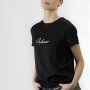 Cafe Noir TSHIRT BIMATERIALE CON LOGO GLITTERATO - C7JT0201