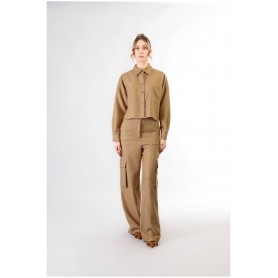 Cafe Noir CAMICIA A SCATOLINA CON TASCHE A TOPPA - C7JC0137