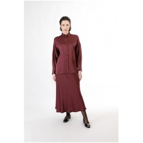 Cafe Noir CAMICIA DRITTA IN SATIN - C7JC0141