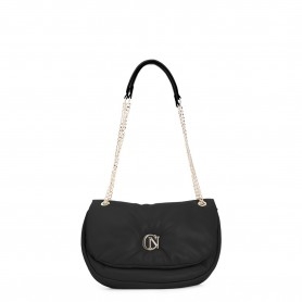 Cafe Noir BORSA A SPALLA CON PATTINA EFFETTO PUFFY CON LOGO IN METALLO, TRACOLLA IN CATENA - C3YG0719