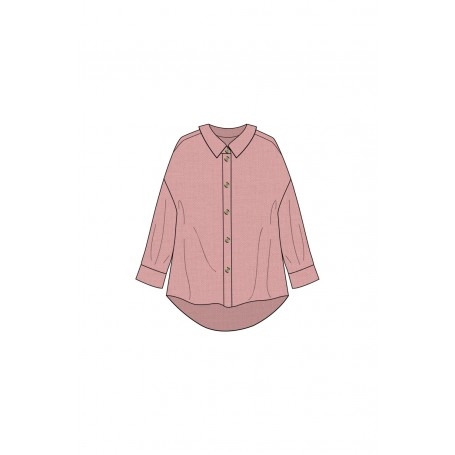 Cafe Noir CAMICIA OVERSIZE IN MISTOLINO - C7JC0162