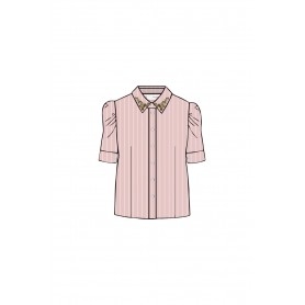 Cafe Noir CAMICIA RIGATA  CON APPLICAZIONE GIOIELLO - C7JC0175